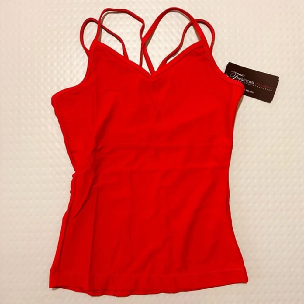 AXS Theatricals Dancewear RED Dual Strap Back Camisole Dance Top dance adult XS